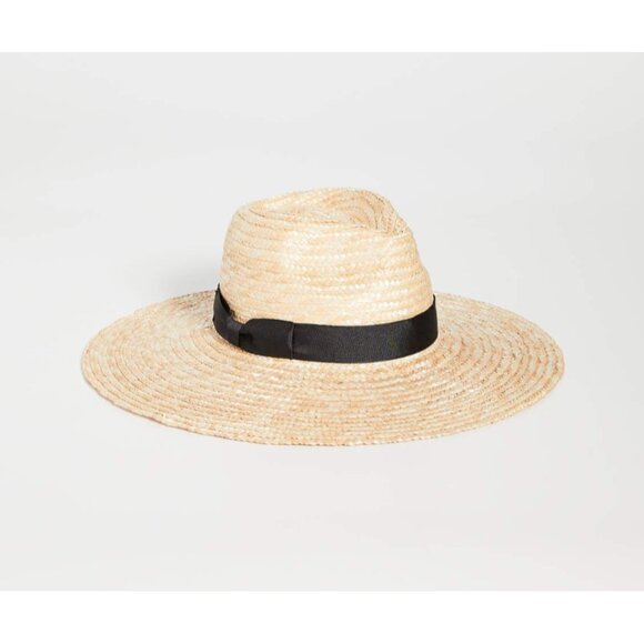 Lack Of Color Accessories - Lack‎ Of Color Women's The Spencer Wide Brim Natural, Black Rim, Small - New Box